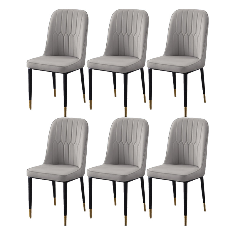 Chaise d'appoint d'intérieur scandinave, dossier Parsons, chaise de salle à manger rembourrée en métal