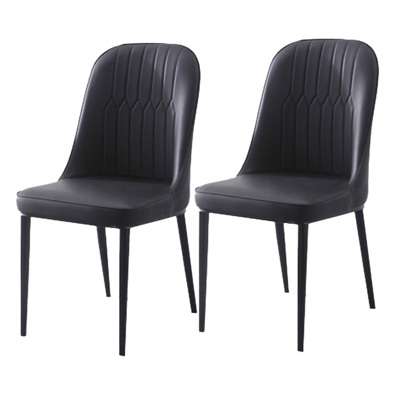 Chaise d'appoint d'intérieur scandinave, dossier Parsons, chaise de salle à manger rembourrée en métal
