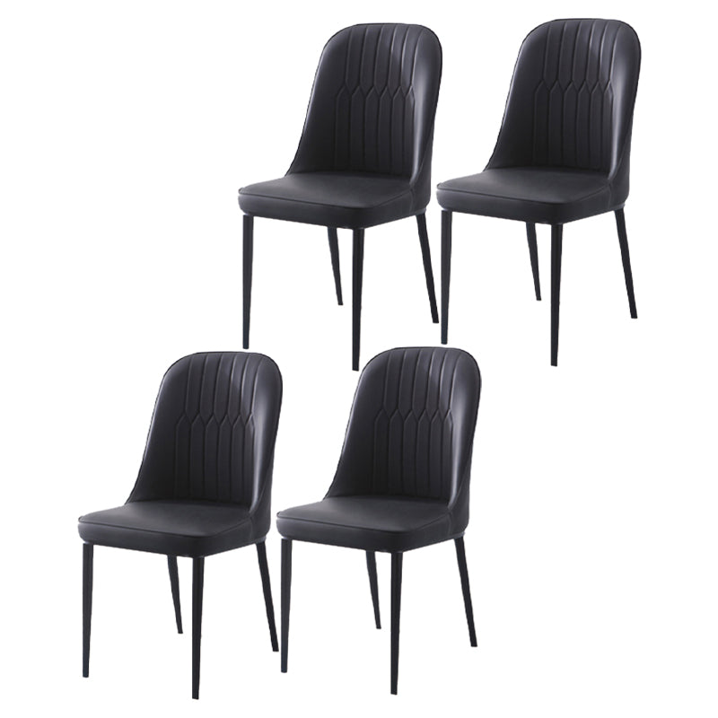 Chaise d'appoint d'intérieur scandinave, dossier Parsons, chaise de salle à manger rembourrée en métal