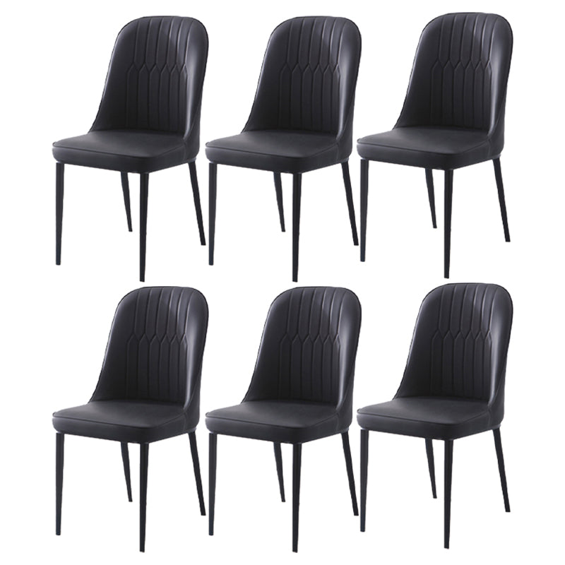 Chaise d'appoint d'intérieur scandinave, dossier Parsons, chaise de salle à manger rembourrée en métal