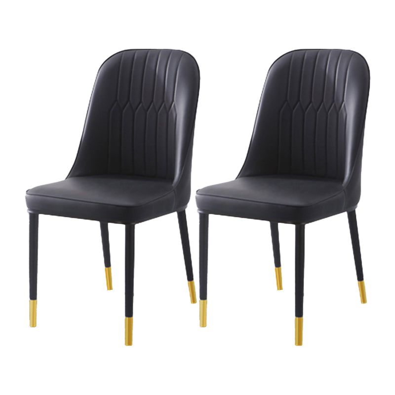 Chaise d'appoint d'intérieur scandinave, dossier Parsons, chaise de salle à manger rembourrée en métal