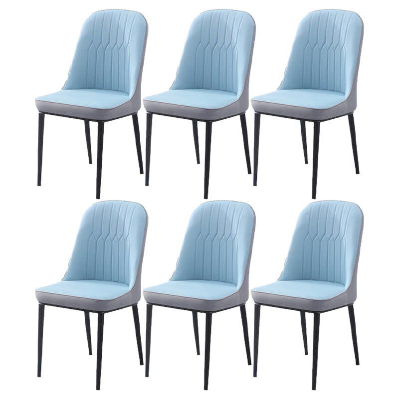 Chaise d'appoint d'intérieur scandinave, dossier Parsons, chaise de salle à manger rembourrée en métal