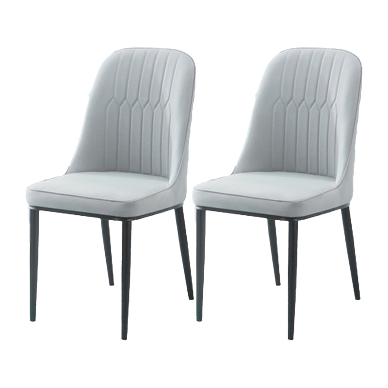 Chaise d'appoint d'intérieur scandinave, dossier Parsons, chaise de salle à manger rembourrée en métal