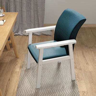 Silla de comedor interior de madera tapizada con respaldo sólido contemporáneo