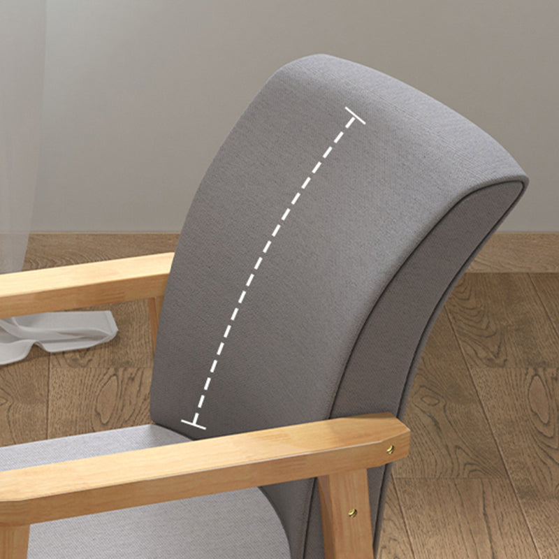 Chaise de salle à manger simple en bois rembourrée à dossier solide de fauteuil contemporain d'intérieur