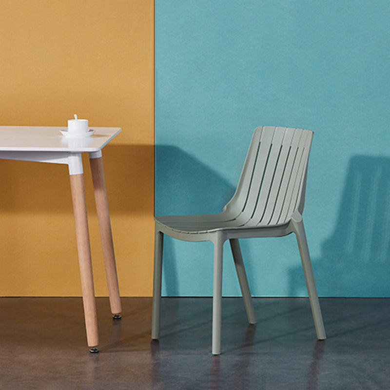 Sillas de comedor de cocina de estilo moderno, sillas de comedor de plástico con brazos apilables