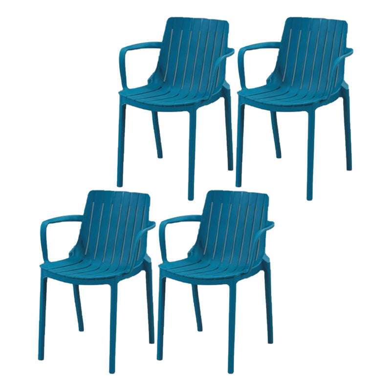 Sillas de comedor de cocina de estilo moderno, sillas de comedor de plástico con brazos apilables