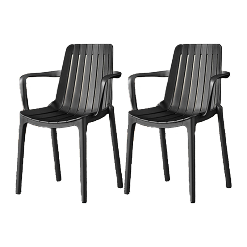 Sillas de comedor de cocina de estilo moderno, sillas de comedor de plástico con brazos apilables