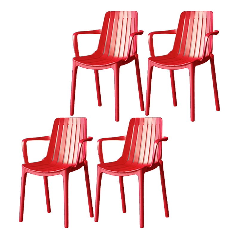 Sillas de comedor de cocina de estilo moderno, sillas de comedor de plástico con brazos apilables