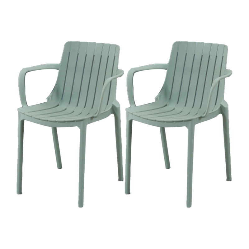 Sillas de comedor de cocina de estilo moderno, sillas de comedor de plástico con brazos apilables