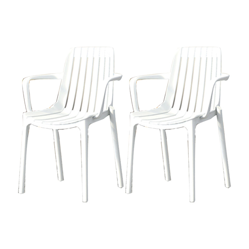 Sillas de comedor de cocina de estilo moderno, sillas de comedor de plástico con brazos apilables