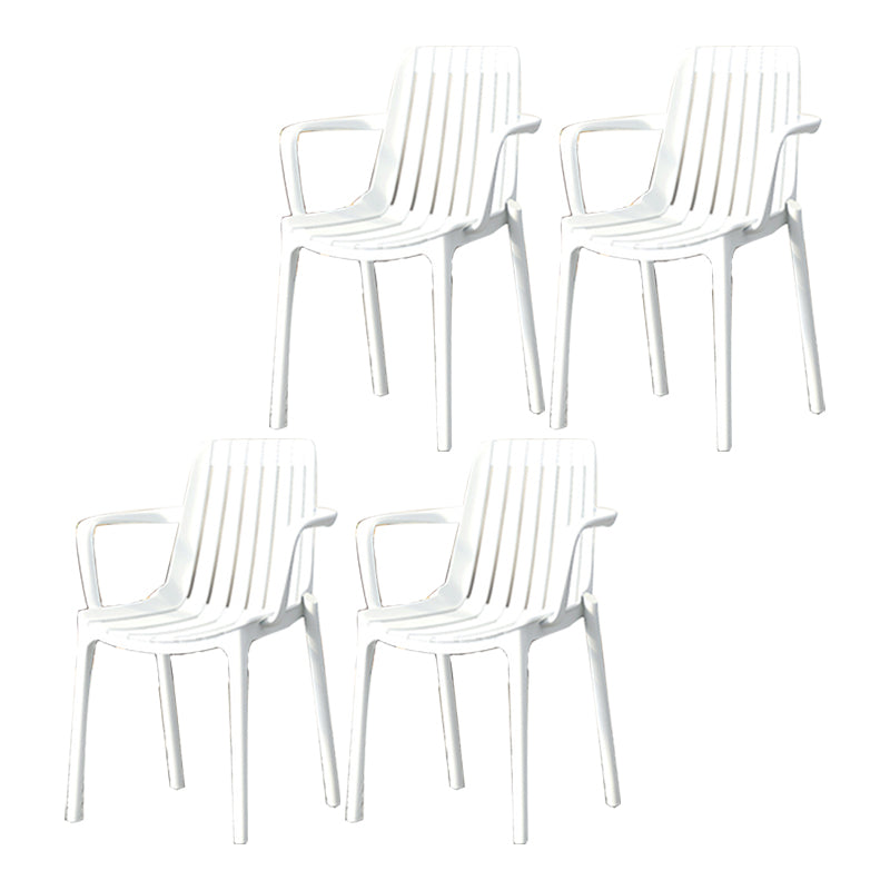 Sillas de comedor de cocina de estilo moderno, sillas de comedor de plástico con brazos apilables