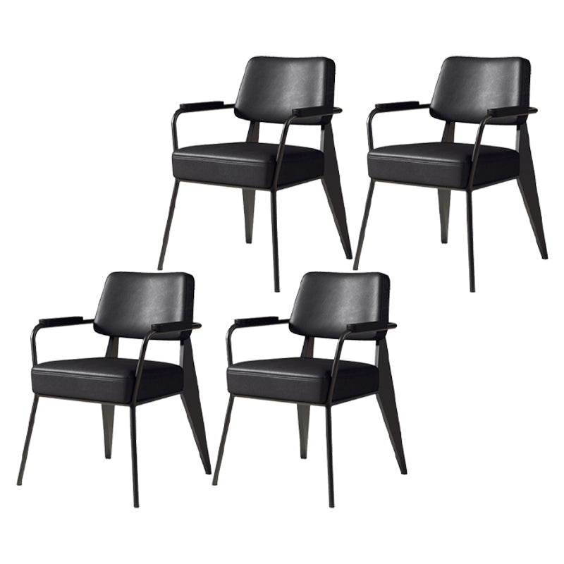 Chaise de salle à manger en métal rembourrée à dossier ouvert de chaise scandinave d'intérieur