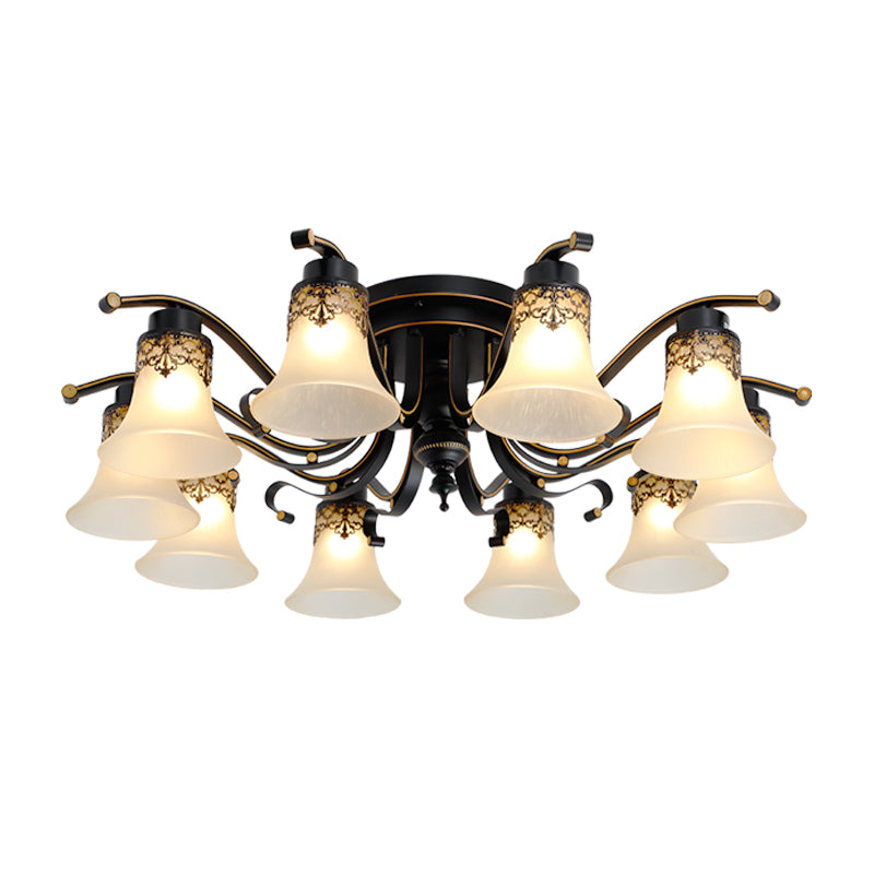 Eenvoudige inbouwplafondlamp Moderne plafondlamp met glazen kap voor woonkamer