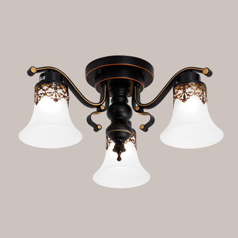 Eenvoudige inbouwplafondlamp Moderne plafondlamp met glazen kap voor woonkamer