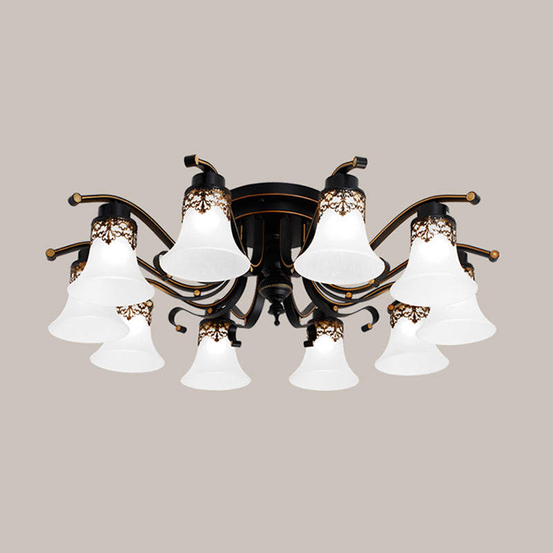 Eenvoudige inbouwplafondlamp Moderne plafondlamp met glazen kap voor woonkamer