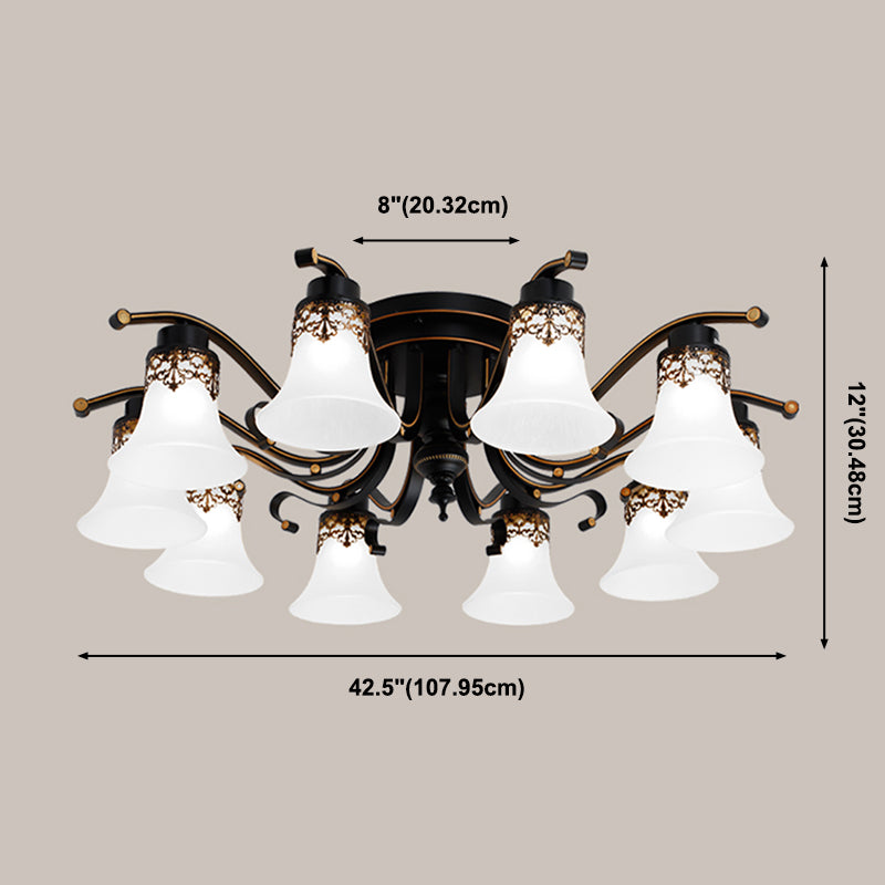 Eenvoudige inbouwplafondlamp Moderne plafondlamp met glazen kap voor woonkamer