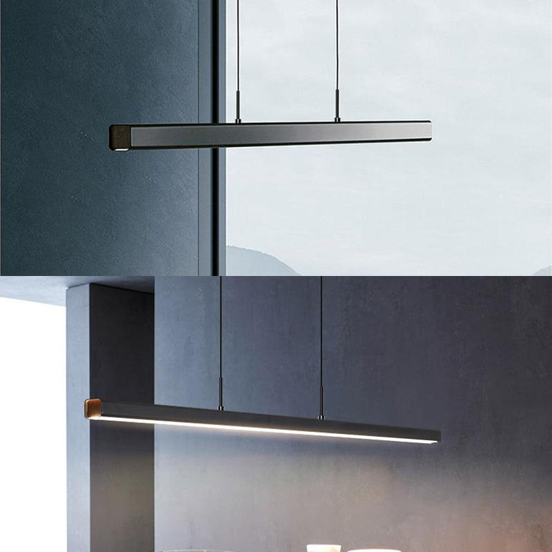 Moderno Led Light Light Light Comedor Lámpara colgante de rectángulo simple