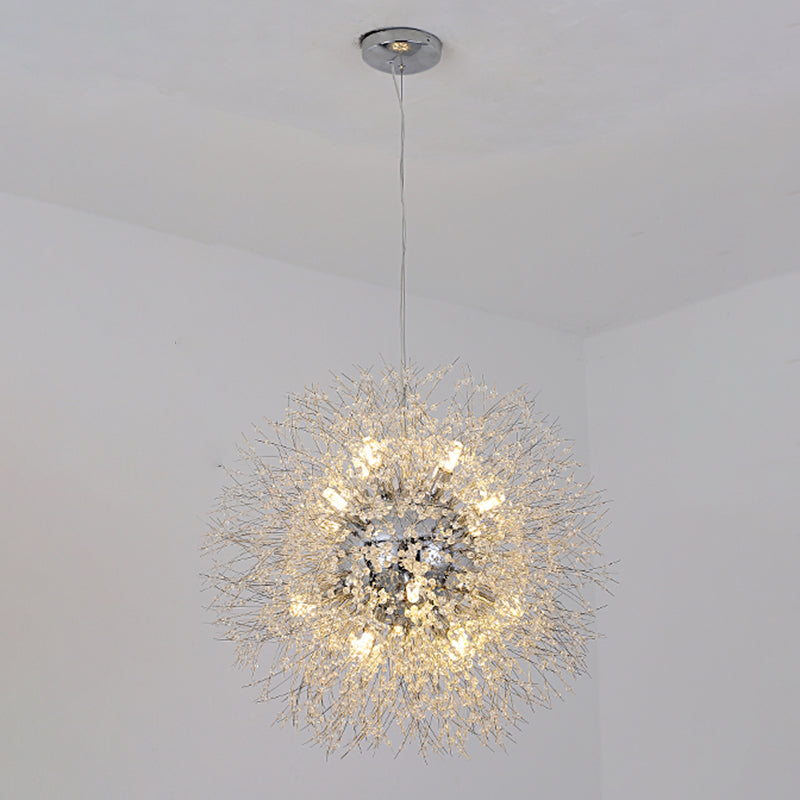 Aparte de iluminación suspendido de diente de león luces colgantes colgantes de múltiples cabezas múltiples con cristal