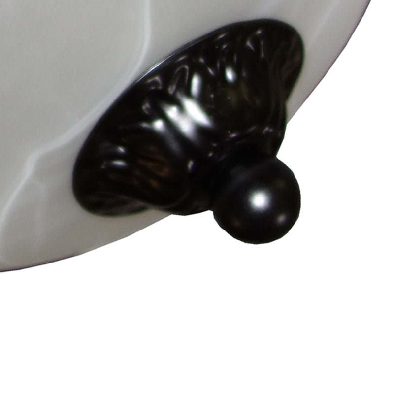 Plafonniers traditionnels à montage encastré, plafonnier simple avec abat-jour en verre