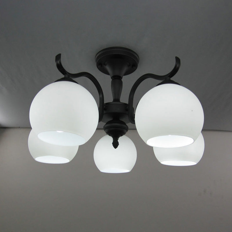 Minimalistische inbouwplafondlamp Traditionele plafondlamp met glazen kap voor slaapkamer