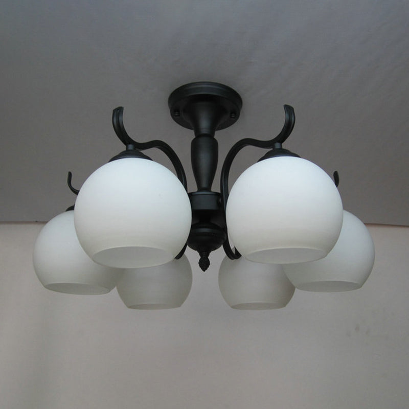 Minimalistische inbouwplafondlamp Traditionele plafondlamp met glazen kap voor slaapkamer