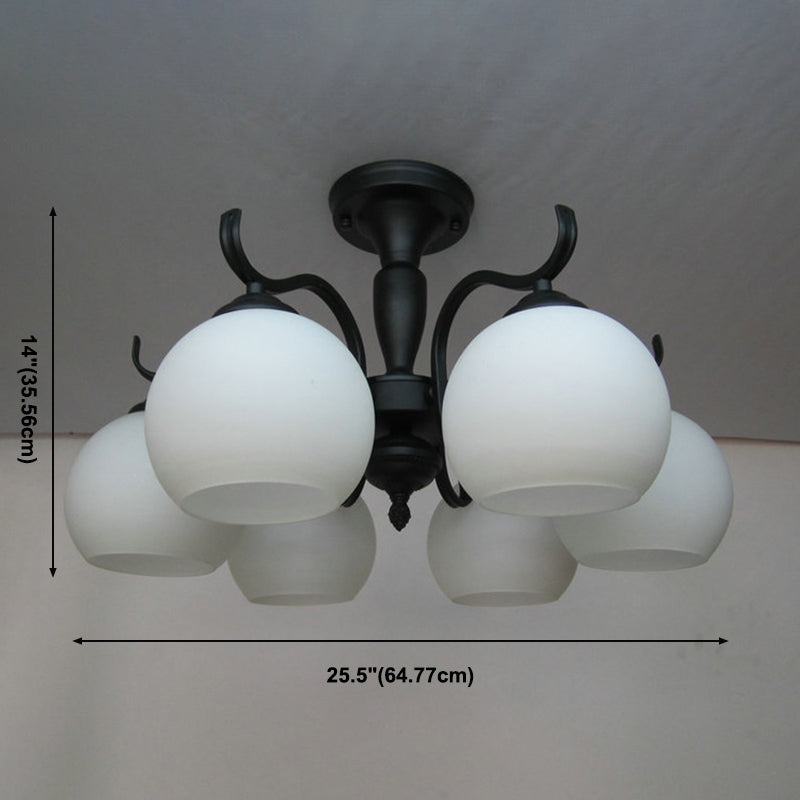 Minimalistische inbouwplafondlamp Traditionele plafondlamp met glazen kap voor slaapkamer