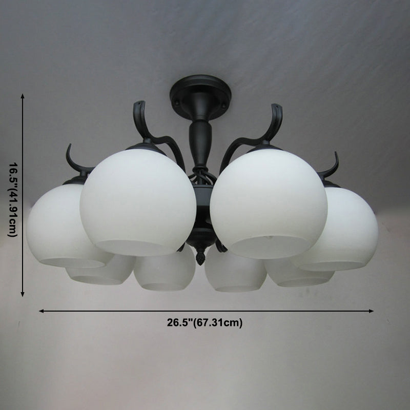 Minimalistische inbouwplafondlamp Traditionele plafondlamp met glazen kap voor slaapkamer