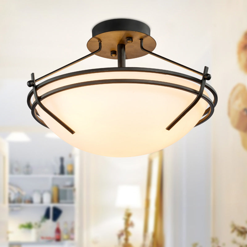 Plafonnier simple moderne semi-encastré pour salon