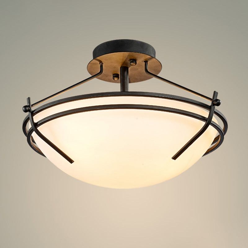 Plafonnier simple moderne semi-encastré pour salon