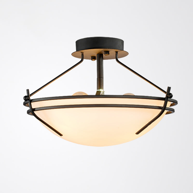 Plafonnier simple moderne semi-encastré pour salon