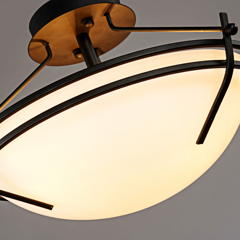 Plafonnier simple moderne semi-encastré pour salon