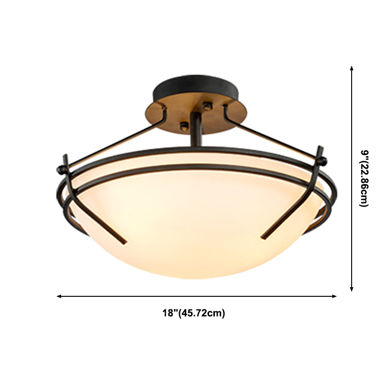 Plafonnier simple moderne semi-encastré pour salon
