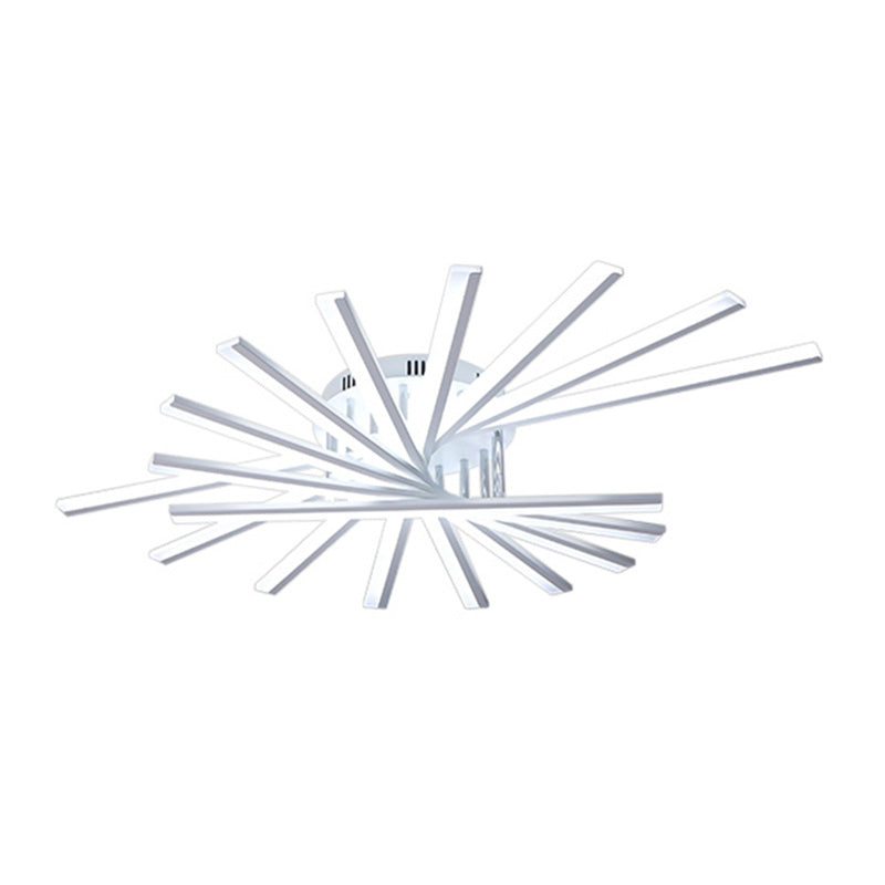 Moderne Unterputz-Deckenleuchte aus Metall für Esszimmer und Wohnzimmer