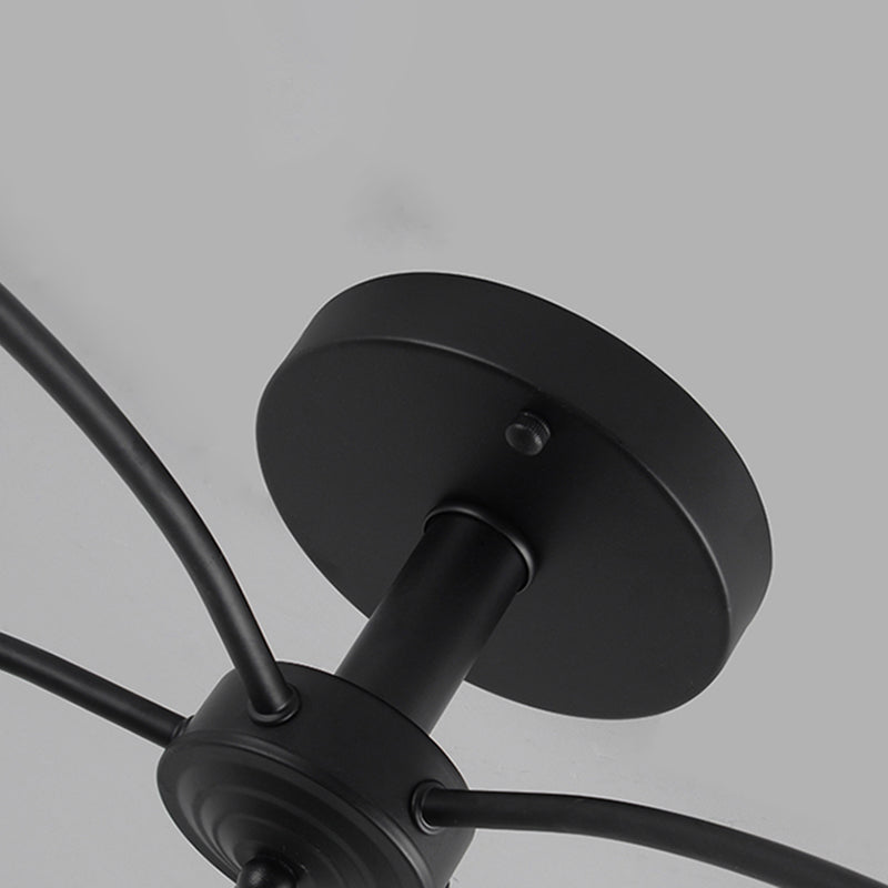 Moderne semi-inbouwlamp, eenvoudige plafondlamp met glazen kap voor salon