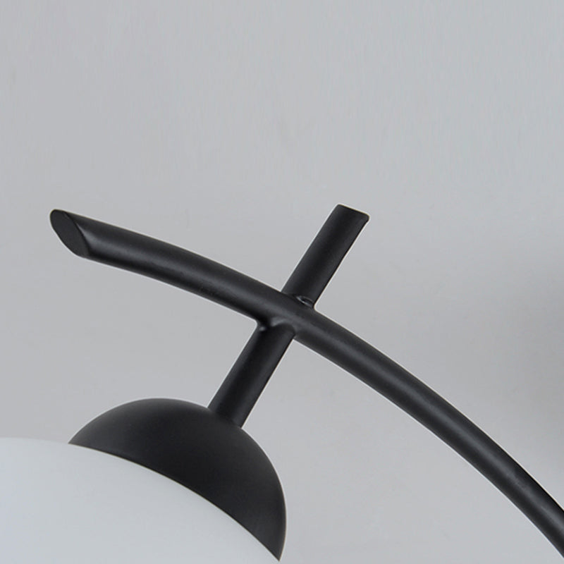 Moderne semi-inbouwlamp, eenvoudige plafondlamp met glazen kap voor salon
