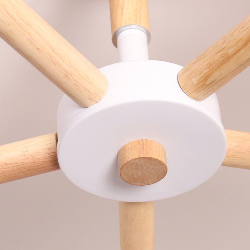 Bell Chandelier Light Fixtures Macaroon Multi-Head Hanging Lamps with Aluminum Shade