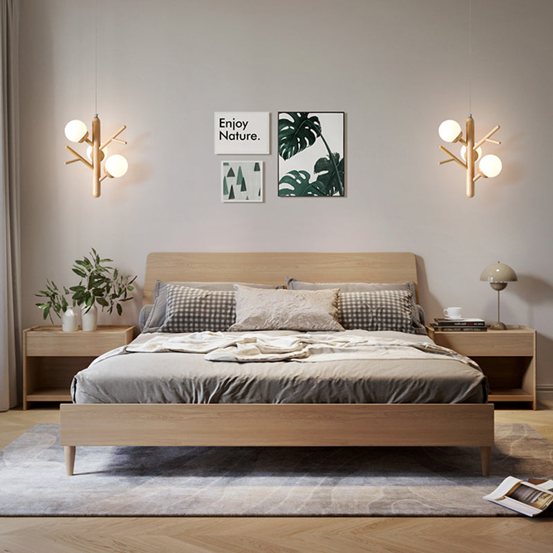 Houten kroonluchter hanglamp moderne 3-licht kroonluchter verlichtingsarmaturen voor woonkamer