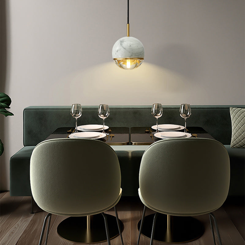 Luci a soffitto sospeso in marmo Ciondolo sospensione contemporanea per salotto