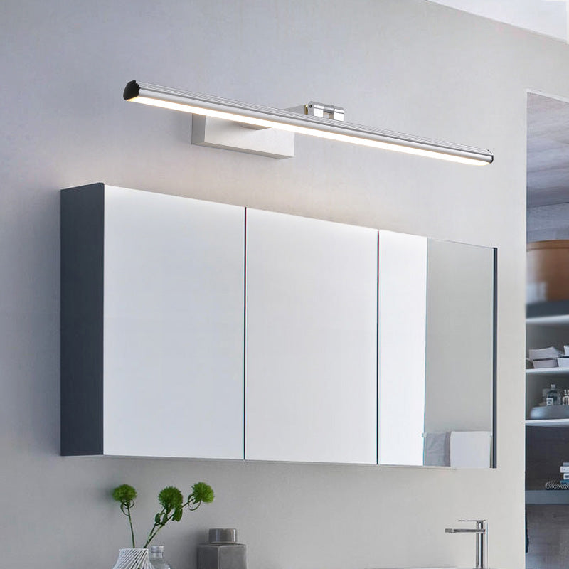 Aluminum Strip Mirror Light Modern Minimalist 1 Light Wall Sconce for Bathroom