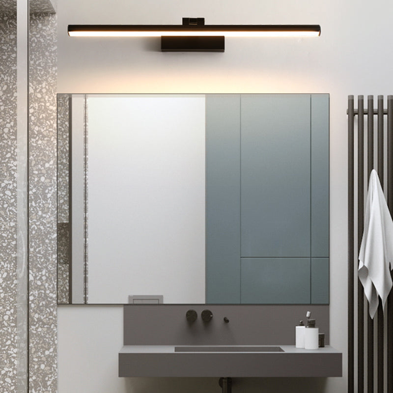 Aluminum Strip Mirror Light Modern Minimalist 1 Light Wall Sconce for Bathroom