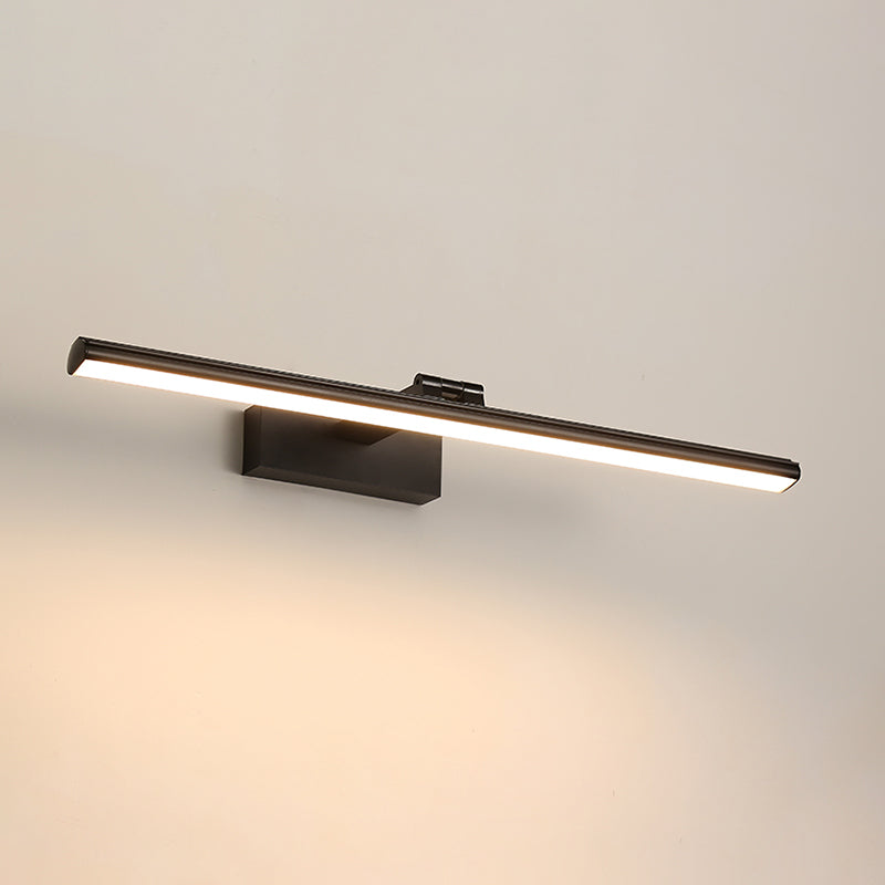 Aluminum Strip Mirror Light Modern Minimalist 1 Light Wall Sconce for Bathroom