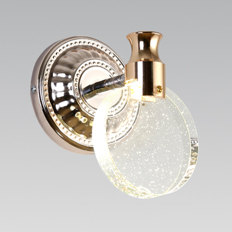 Modern Style Mirror Light Multi-head LED Vanity Light with Crystal for Toilet