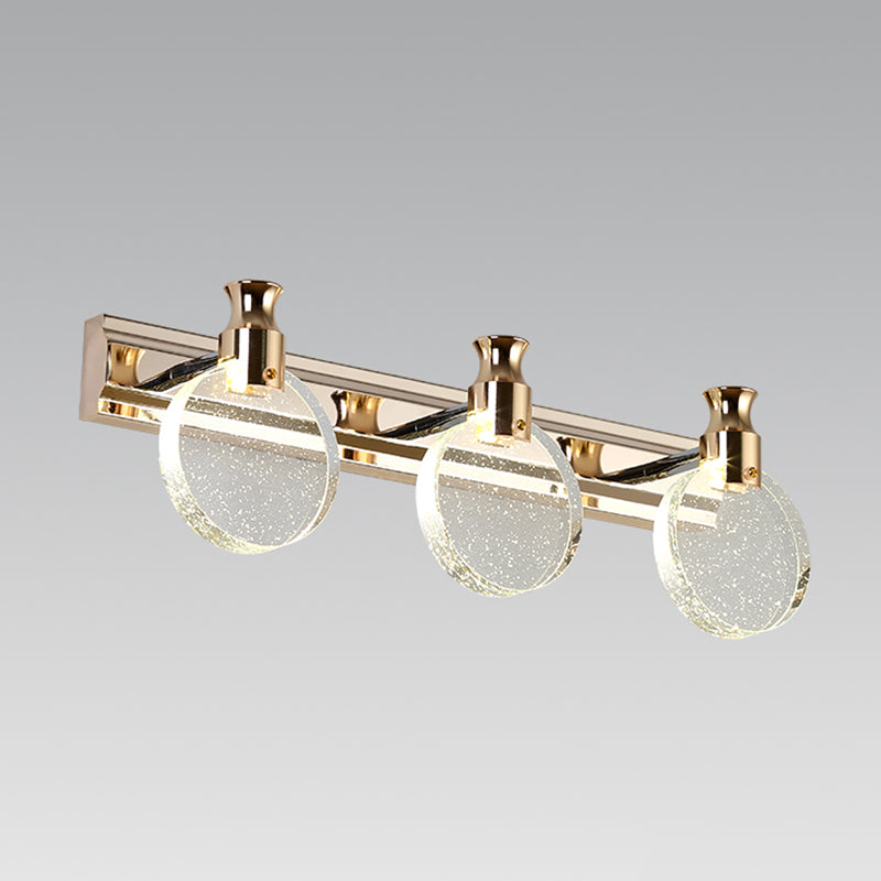 Modern Style Mirror Light Multi-head LED Vanity Light with Crystal for Toilet