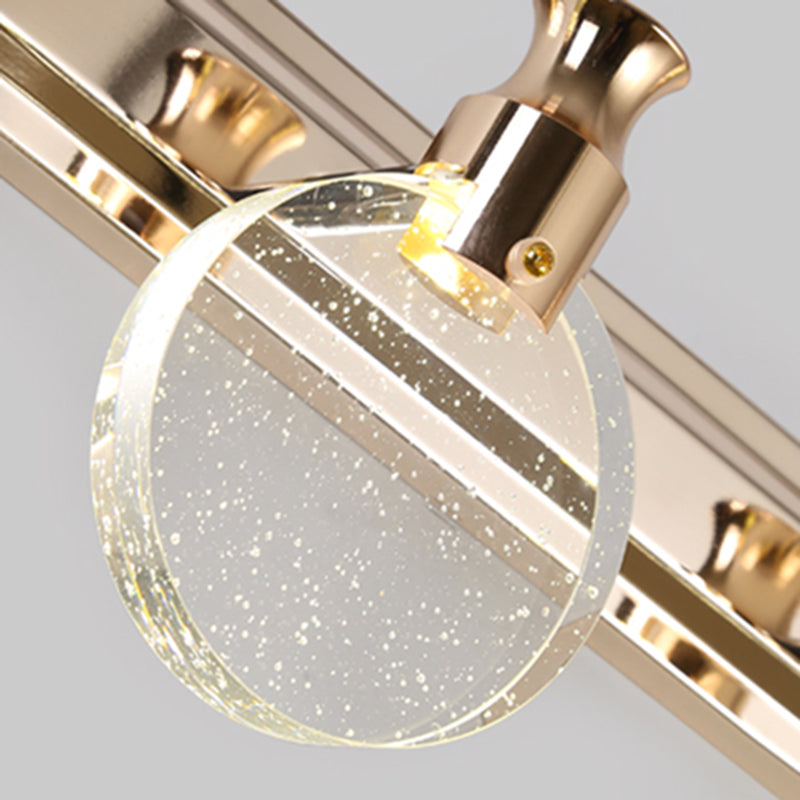 Modern Style Mirror Light Multi-head LED Vanity Light with Crystal for Toilet