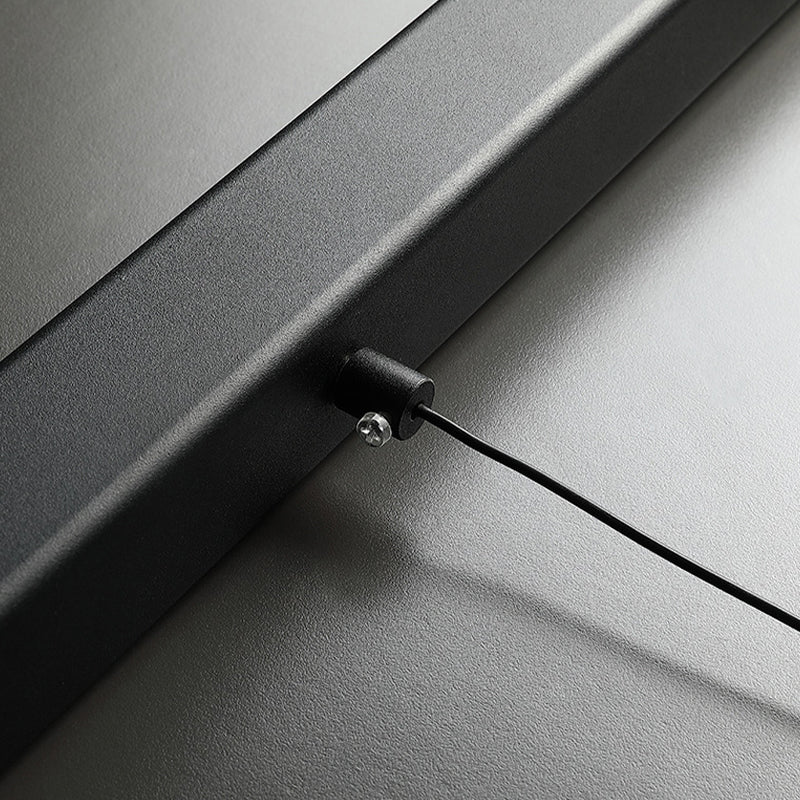 Modern LED Ceiling Hanging Light Dining Room Simple Rectangle Pendant Lamp