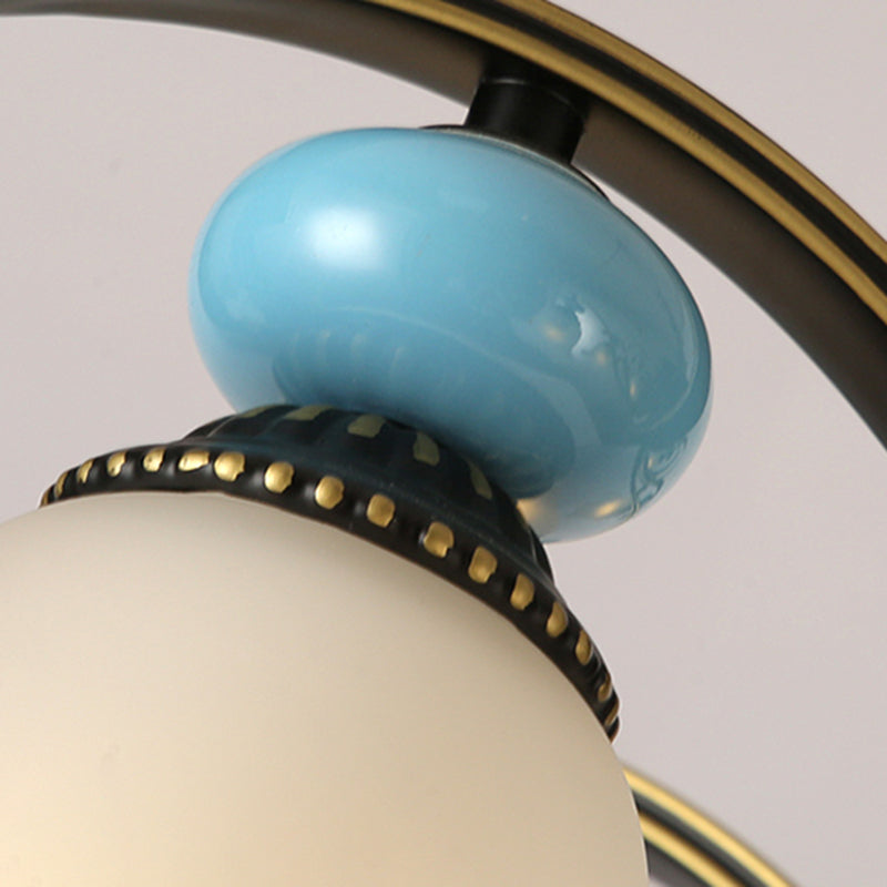 Modern Flush Mount Light Simple Ceiling Lamp with Glass Shade for Living Room