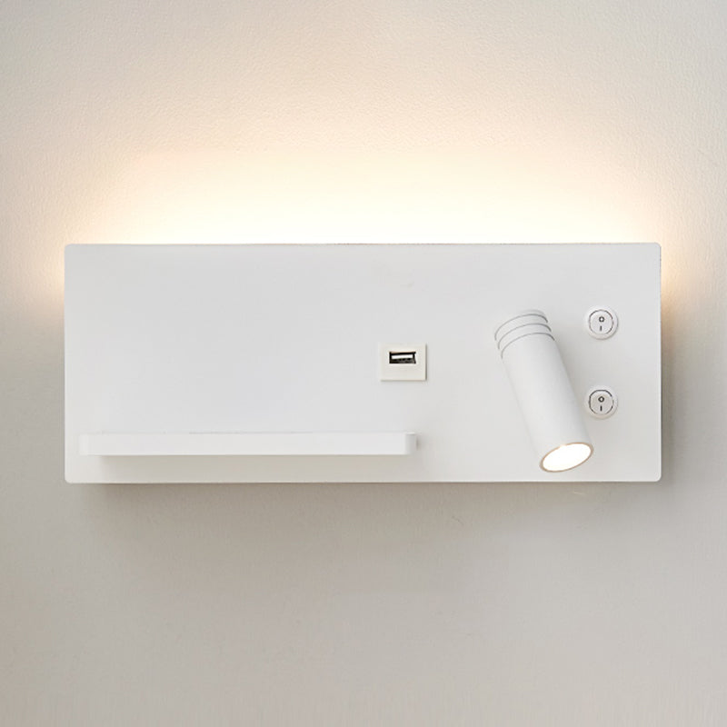 Zeitgenössische Leselampe Einfachheit Wandleuchte mit Metallschatten für Schlafzimmer