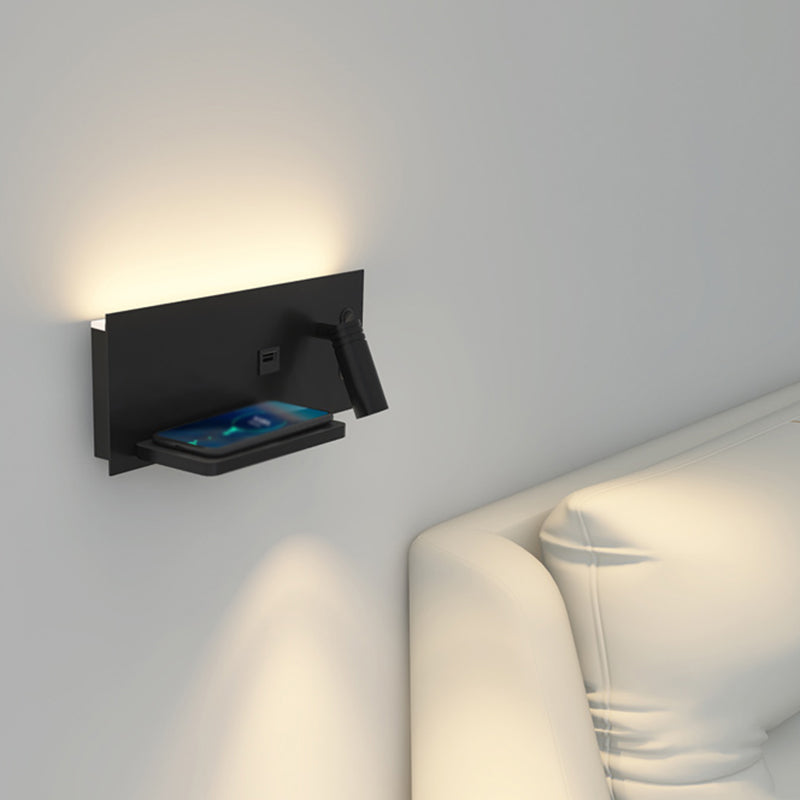 Zeitgenössische Leselampe Einfachheit Wandleuchte mit Metallschatten für Schlafzimmer