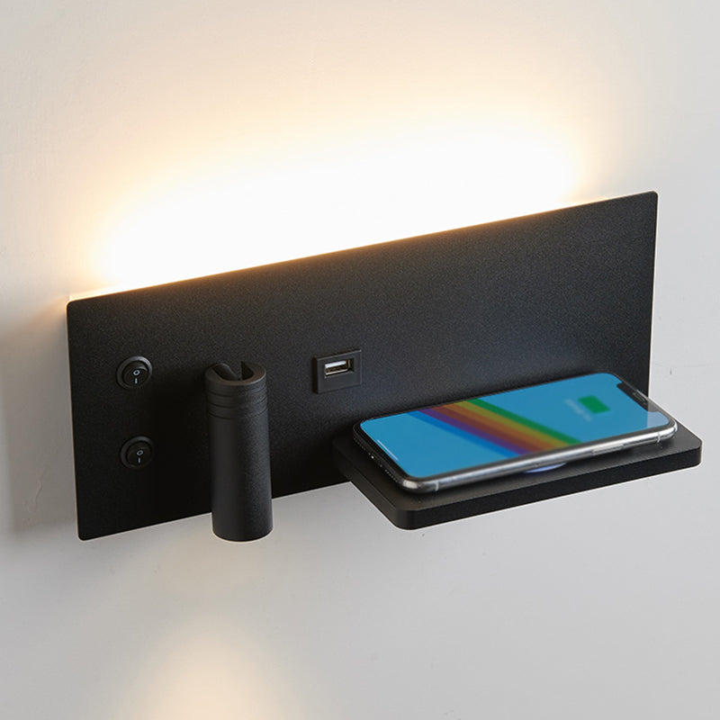 Zeitgenössische Leselampe Einfachheit Wandleuchte mit Metallschatten für Schlafzimmer